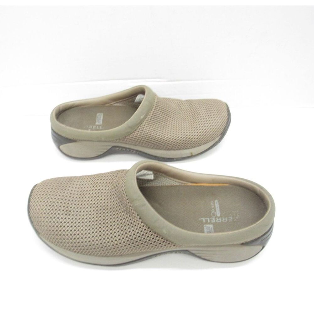 Merrell Encore Breeze 2, Taupe, Mesh Slip-on Clog, Women's Size 10.5